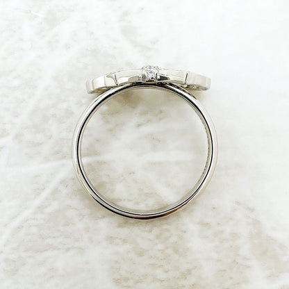 Tiffany & Co Bow Diamond Platinum Ring — view 4