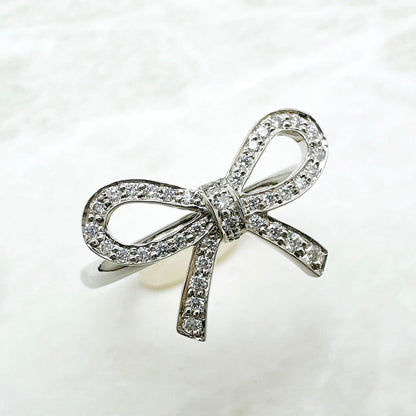 Tiffany & Co Bow Diamond Platinum Ring