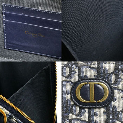 Dior Trotter Oblique 30 Montaigne 2-Way Shoulder Bag Beige Navy — view 4