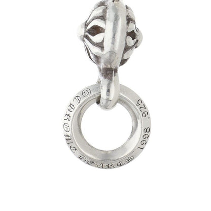 Chrome Hearts Tny CH Crs 1 Ball Tiny CH Cross Charm Silver Necklace Top — view 3