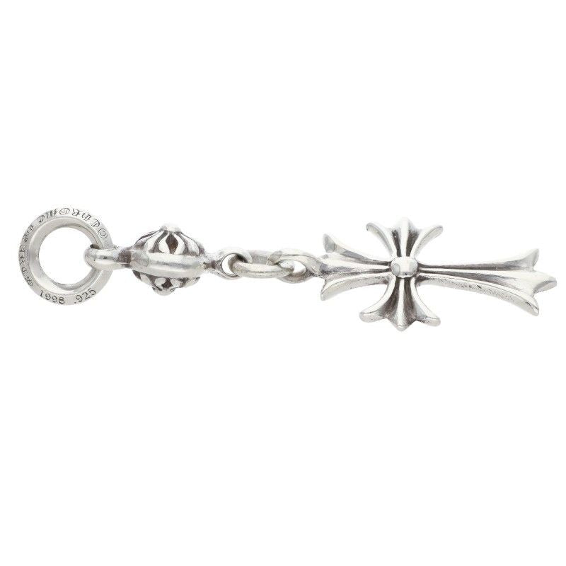 Chrome Hearts Tny CH Crs 1 Ball Tiny CH Cross Charm Silver Necklace Top — view 4