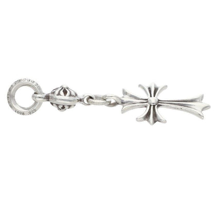 Chrome Hearts Tny CH Crs 1 Ball Tiny CH Cross Charm Silver Necklace Top — view 4