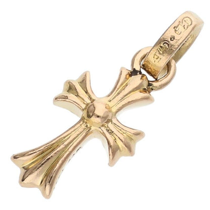 Chrome Hearts 22k Crs Baby Fat P Dmnd Fat Pave Diamond Charm Gold Necklace Top — view 2