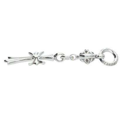 Chrome Hearts Tny CH Crs 1 Ball Tiny CH Cross Charm Silver Necklace Top — view 4