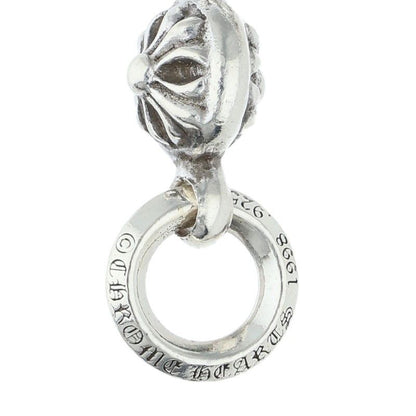 Chrome Hearts Tny CH Crs 1 Ball Tiny CH Cross Charm Silver Necklace Top — view 3