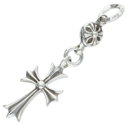 Chrome Hearts Tny CH Crs 1 Ball Tiny CH Cross Charm Silver Necklace Top