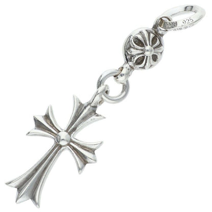 Chrome Hearts Tny CH Crs 1 Ball Tiny CH Cross Charm Silver Necklace Top — view 2