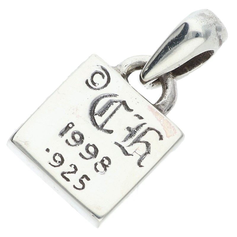 Chrome Hearts Framed Heart Charm Silver Necklace Top — view 2