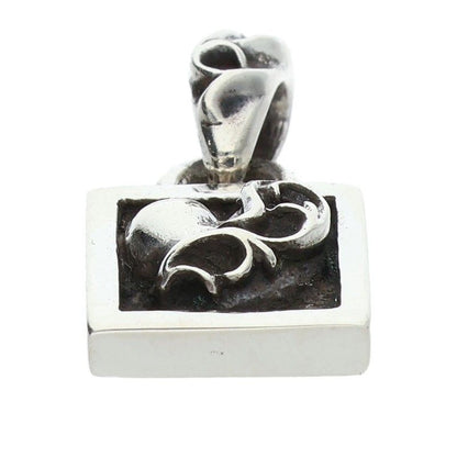 Chrome Hearts Framed Heart Charm Silver Necklace Top — view 5