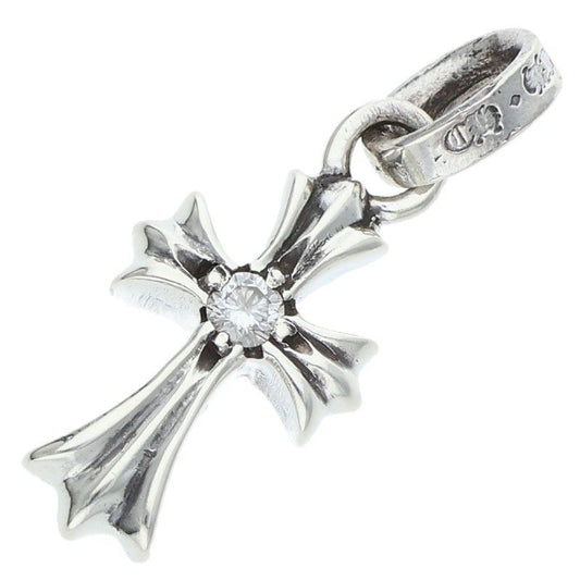 Chrome Hearts Crs Baby Fat Dmnd Fat 1 Diamond on Both Sides Charm Silver