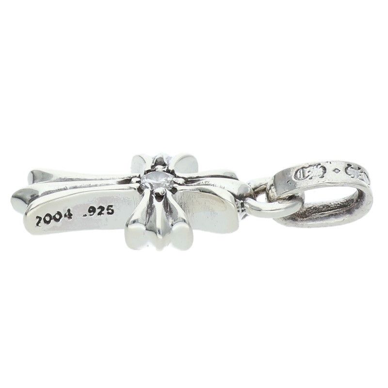 Chrome Hearts Crs Baby Fat Dmnd Fat 1 Diamond on Both Sides Charm Silver — view 4