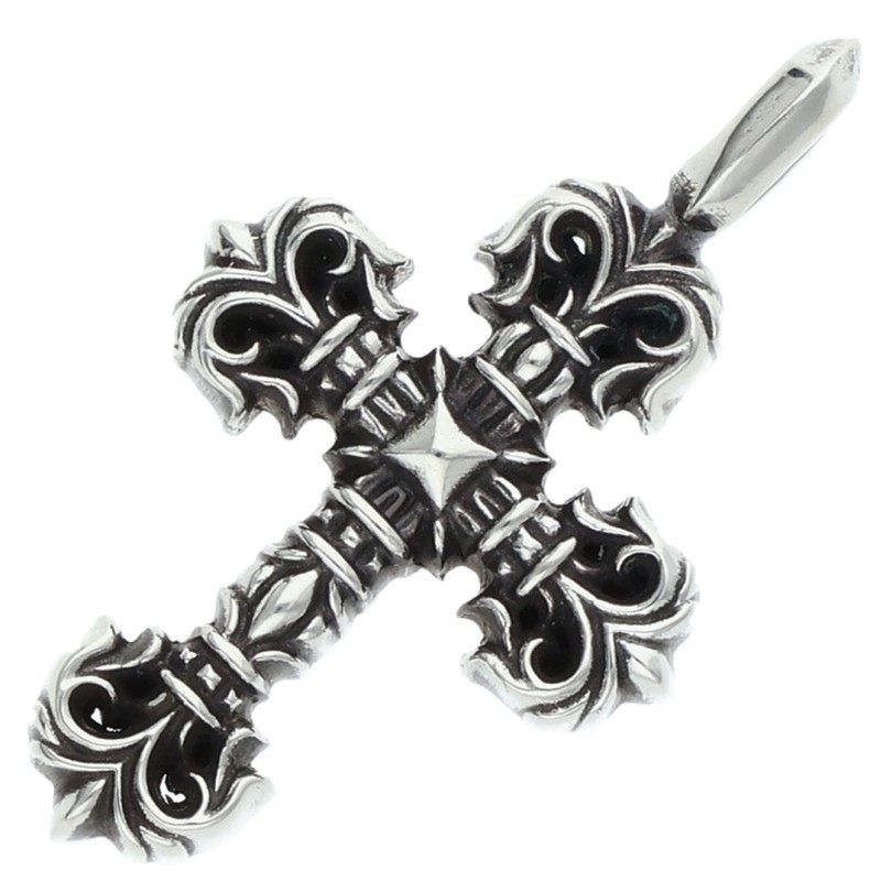 Chrome Hearts Charm Filigree Tiny Silver Necklace Top