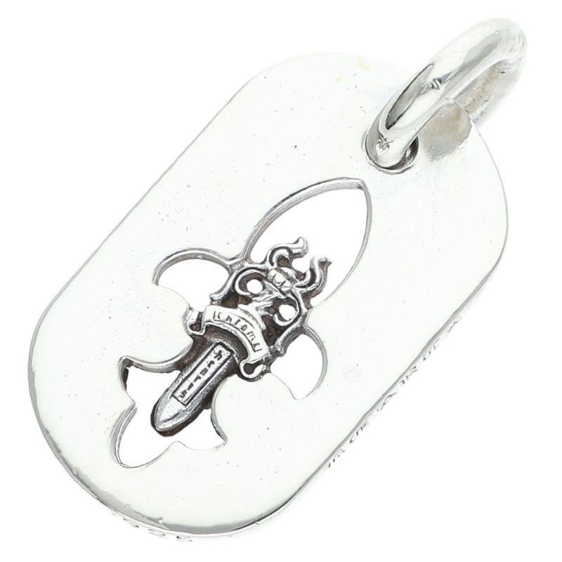 Chrome Hearts D Tag Sml Fle Dag Fudaga Dog Tag Small Necklace Top
