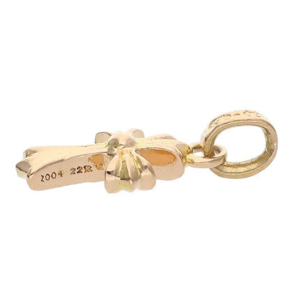 Chrome Hearts 22k Crs Baby Fat P Dmnd Fat Pave Diamond Charm Gold Necklace Top — view 4