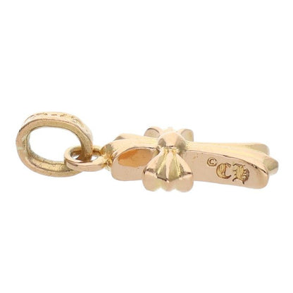 Chrome Hearts 22k Crs Baby Fat P Dmnd Fat Pave Diamond Charm Gold Necklace Top — view 3