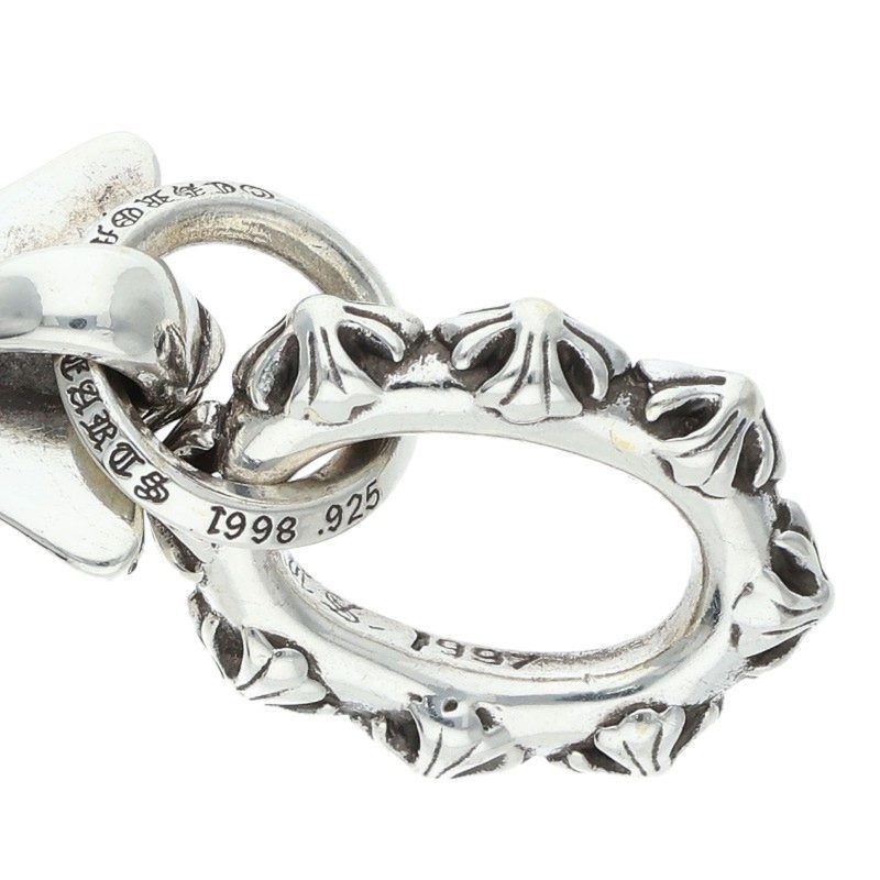 Chrome Hearts 3 CH Crs Lrg Triple CH Cross Large Silver Necklace Top — view 5