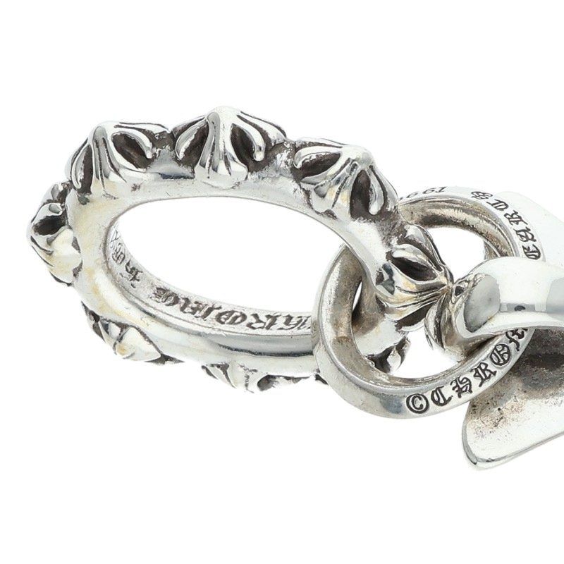 Chrome Hearts 3 CH Crs Lrg Triple CH Cross Large Silver Necklace Top — view 4