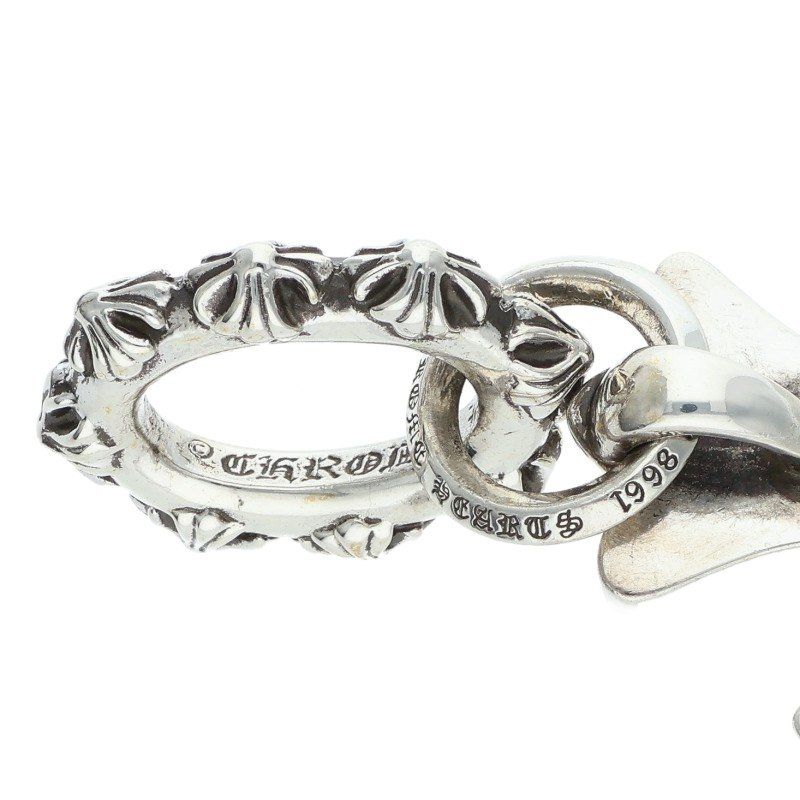 Chrome Hearts 3 CH Crs Lrg Triple CH Cross Large Silver Necklace Top — view 4