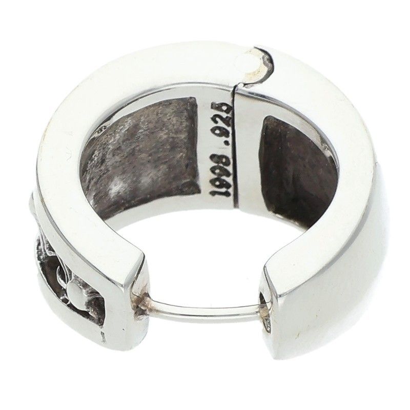 Chrome Hearts Narrow V-chx Chx Silver Earrings — view 4
