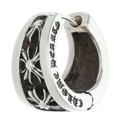 Chrome Hearts Narrow V-chx Chx Silver Earrings