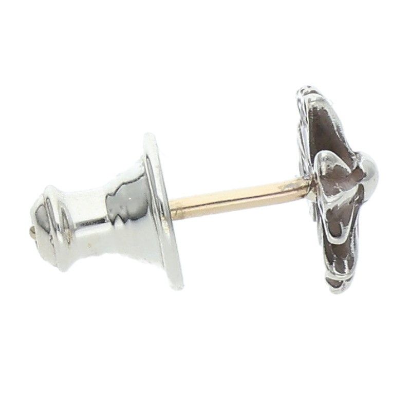 Chrome Hearts No2 CH Pls CH Plus Stud Silver Earrings — view 4