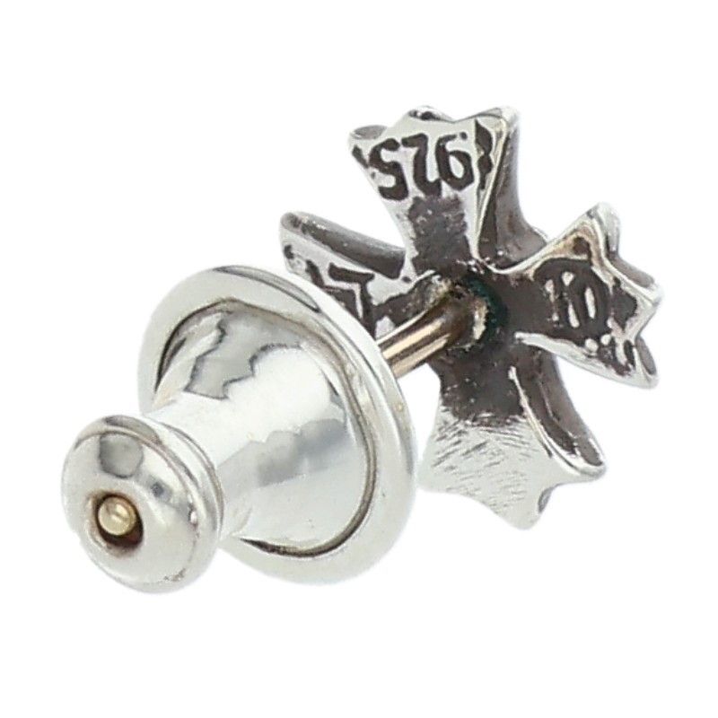Chrome Hearts No2 CH Pls CH Plus Stud Silver Earrings — view 2