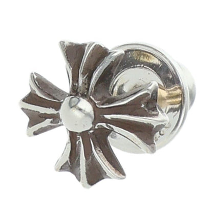 Chrome Hearts No2 CH Pls CH Plus Stud Silver Earrings