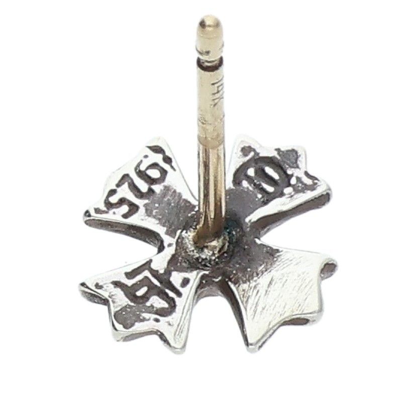 Chrome Hearts No2 CH Pls CH Plus Stud Silver Earrings — view 3