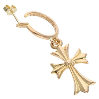 Chrome Hearts 22k Tiny CH Cross Gold Earrings — view 5