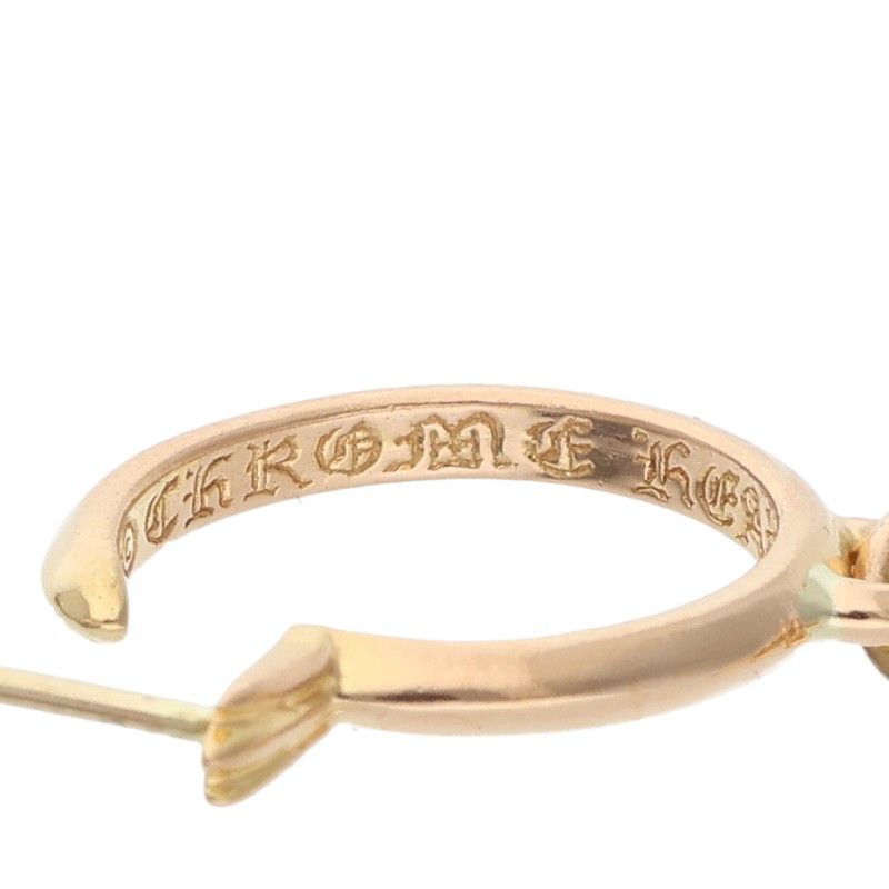 Chrome Hearts 22k Tiny CH Cross Gold Earrings — view 3