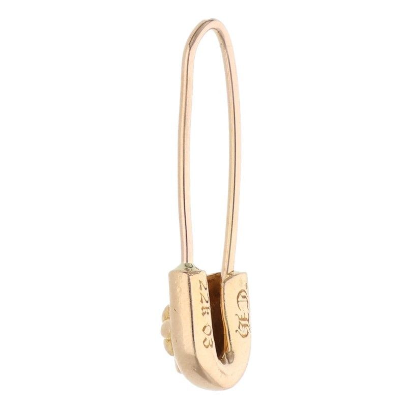 Chrome Hearts 22k ER Safety Pin Gold Earrings — view 2