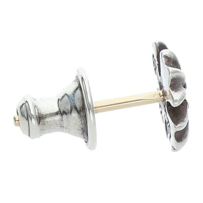 Chrome Hearts No2 CH Pls Dia CH Plus Stud 1 Diamond Silver Earrings — view 4
