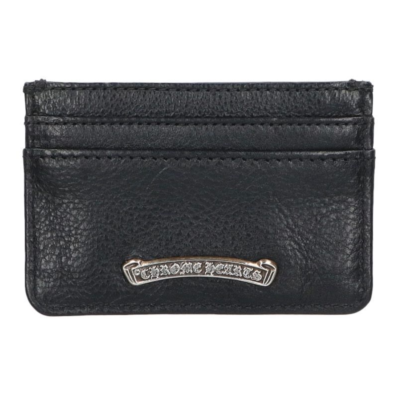 Chrome Hearts Double Side Scroll Label Leather Card Case
