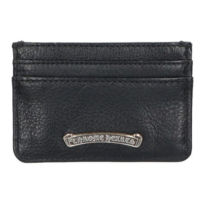 Chrome Hearts Double Side Scroll Label Leather Card Case