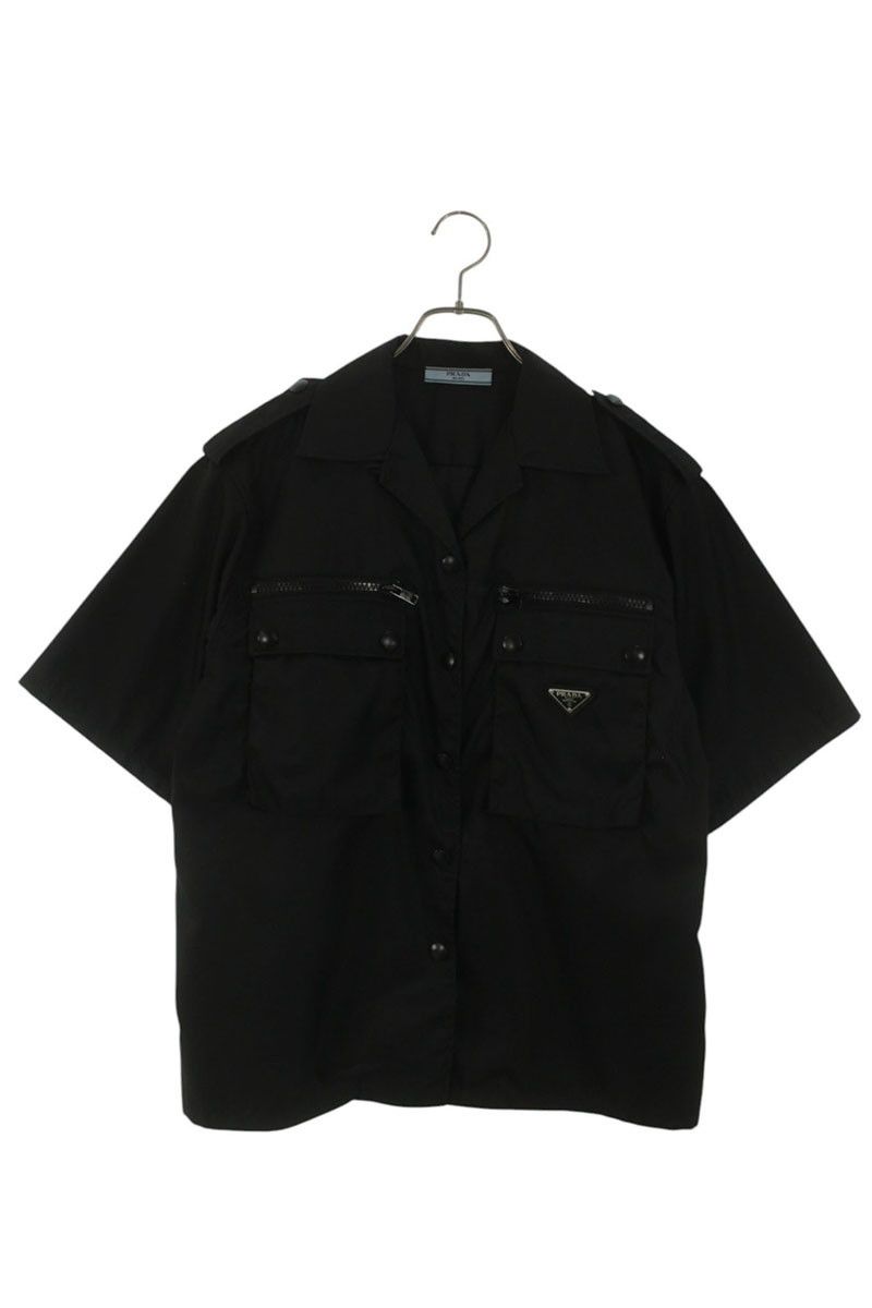 Prada Multi Pocket Nylon Short Sleeve Shirt 36