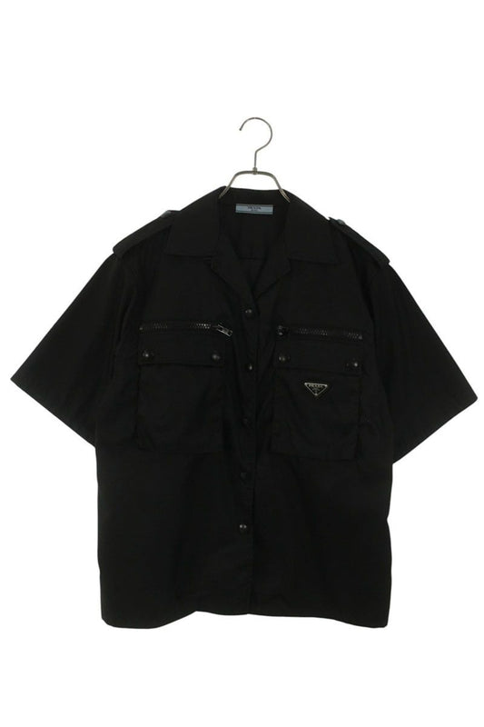 Prada Multi Pocket Nylon Short Sleeve Shirt 36