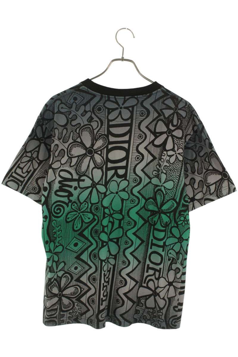 Dior and Shawn Flower All Over Pattern T-Shirt — view 2