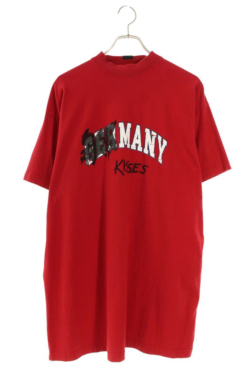 Balenciaga Front Logo Mock Neck T-Shirt