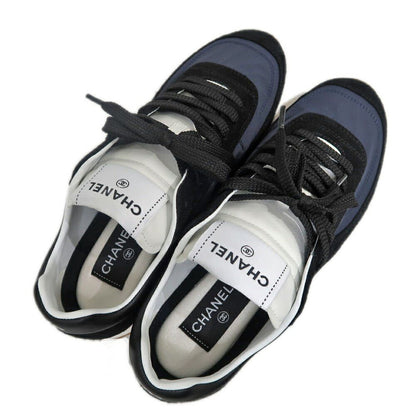 Chanel Sneakers 37 Navy Black Shoes — view 6