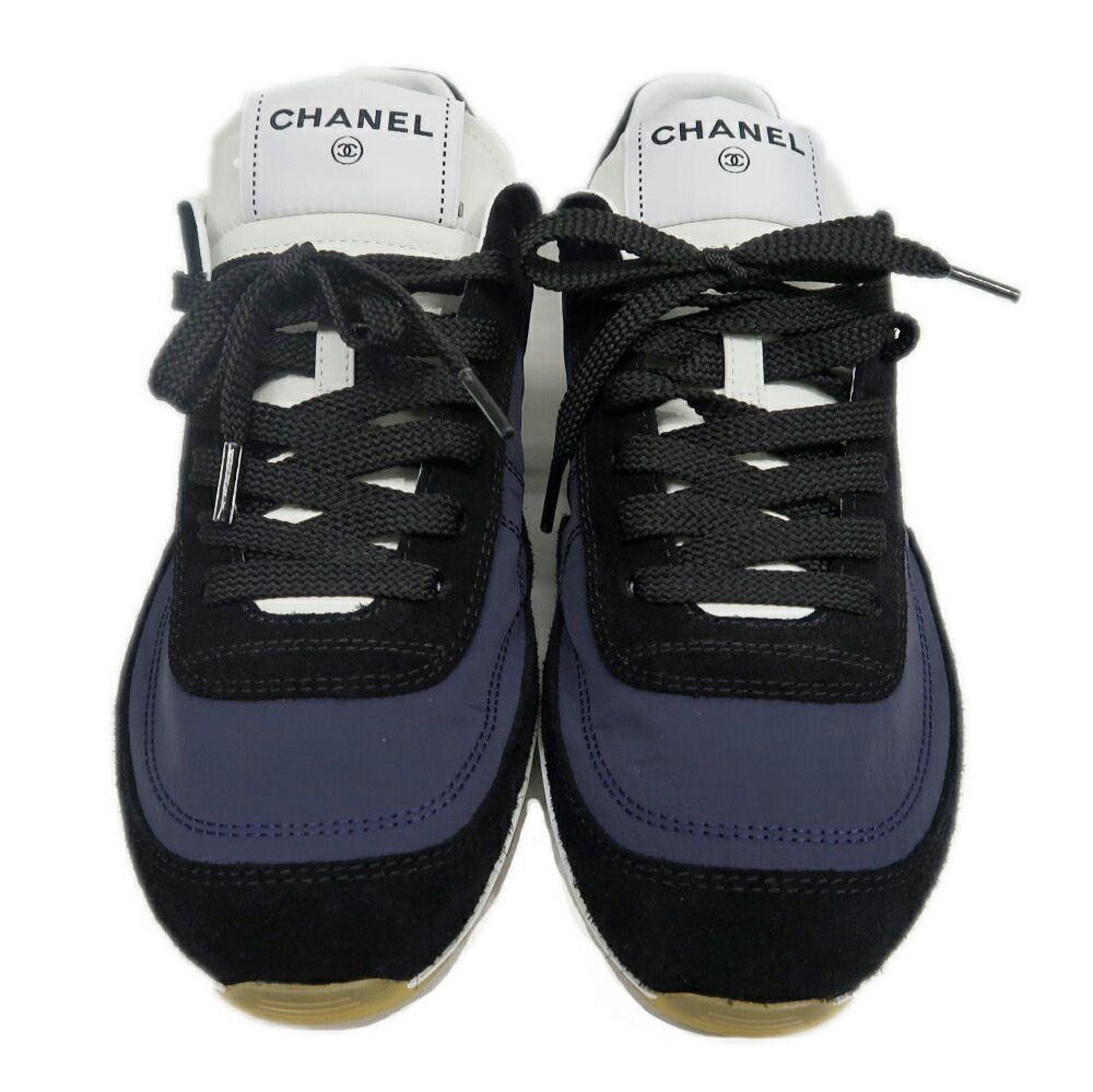Chanel Sneakers 37 Navy Black Shoes — view 3