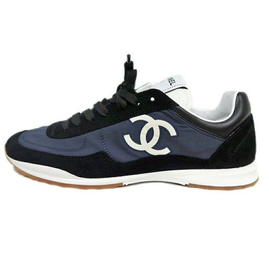 Chanel Sneakers 37 Navy Black Shoes