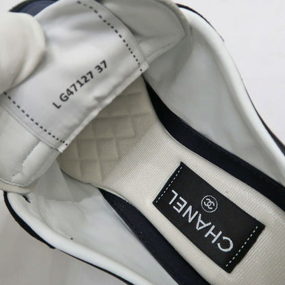 Chanel Sneakers 37 Navy Black Shoes — view 9