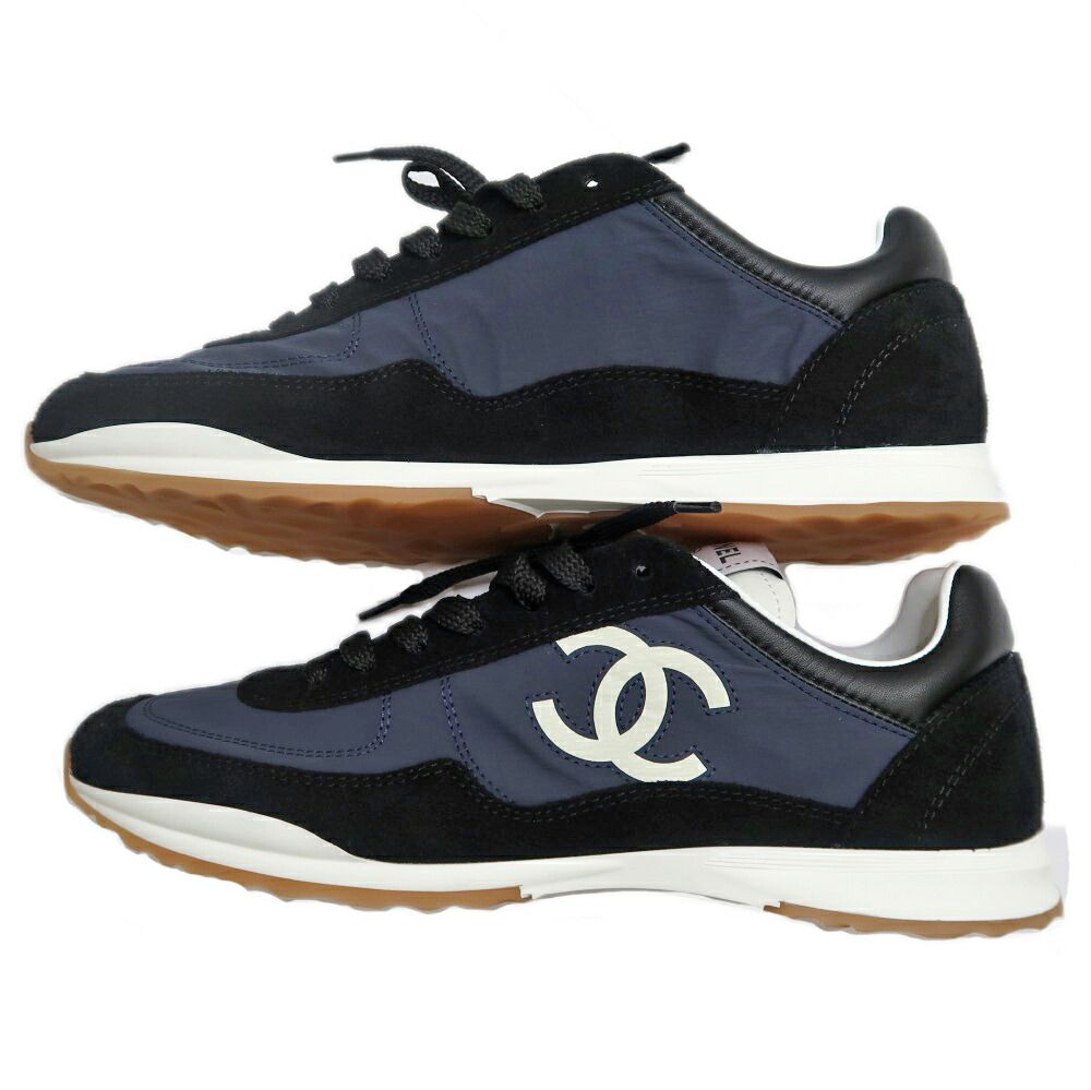 Chanel Sneakers 37 Navy Black Shoes — view 5