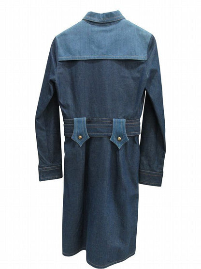 Gucci Dress Denim Gold Button 38 — view 3