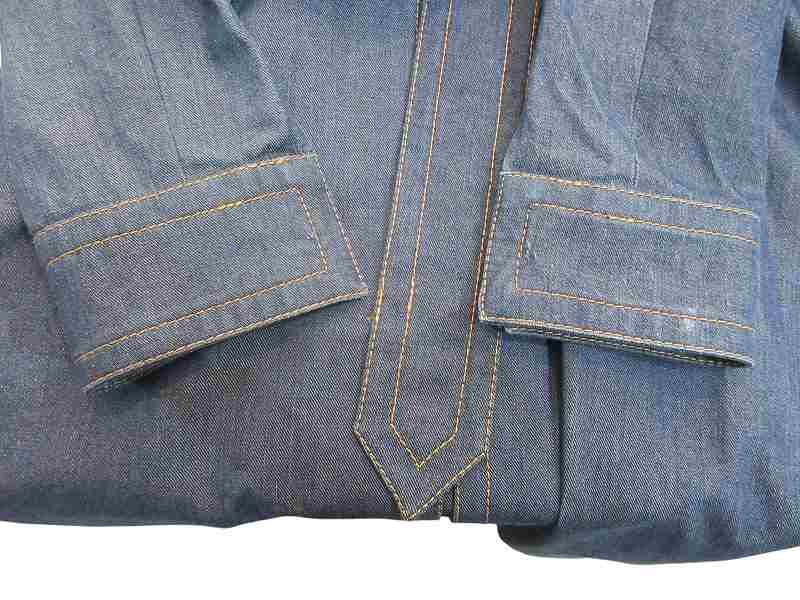 Gucci Dress Denim Gold Button 38 — view 8
