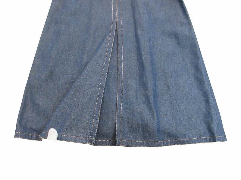 Gucci Dress Denim Gold Button 38 — view 5
