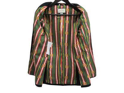 Gucci Jacket Tailored Piping Gold Button Black 42 — view 4