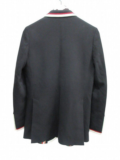 Gucci Jacket Tailored Piping Gold Button Black 42 — view 3