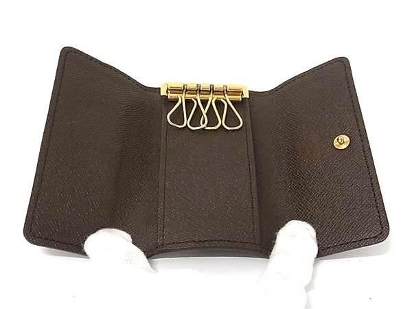 Louis Vuitton Key Case Multicles 4 Brown Damier 4 Rows Gold Key Holder — view 3