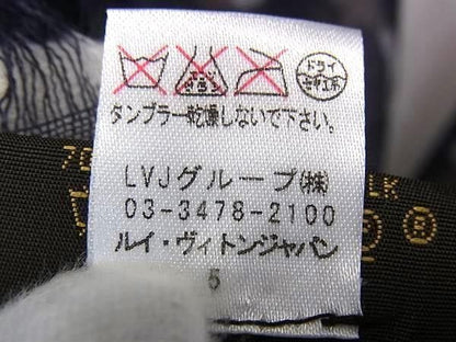 Louis Vuitton Shawl Navy 70% Cashmere 30% Silk Leopard Print Scarf — view 5